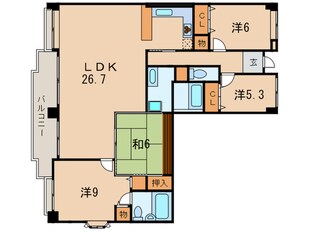 フォーシーズンズ芦屋の物件間取画像